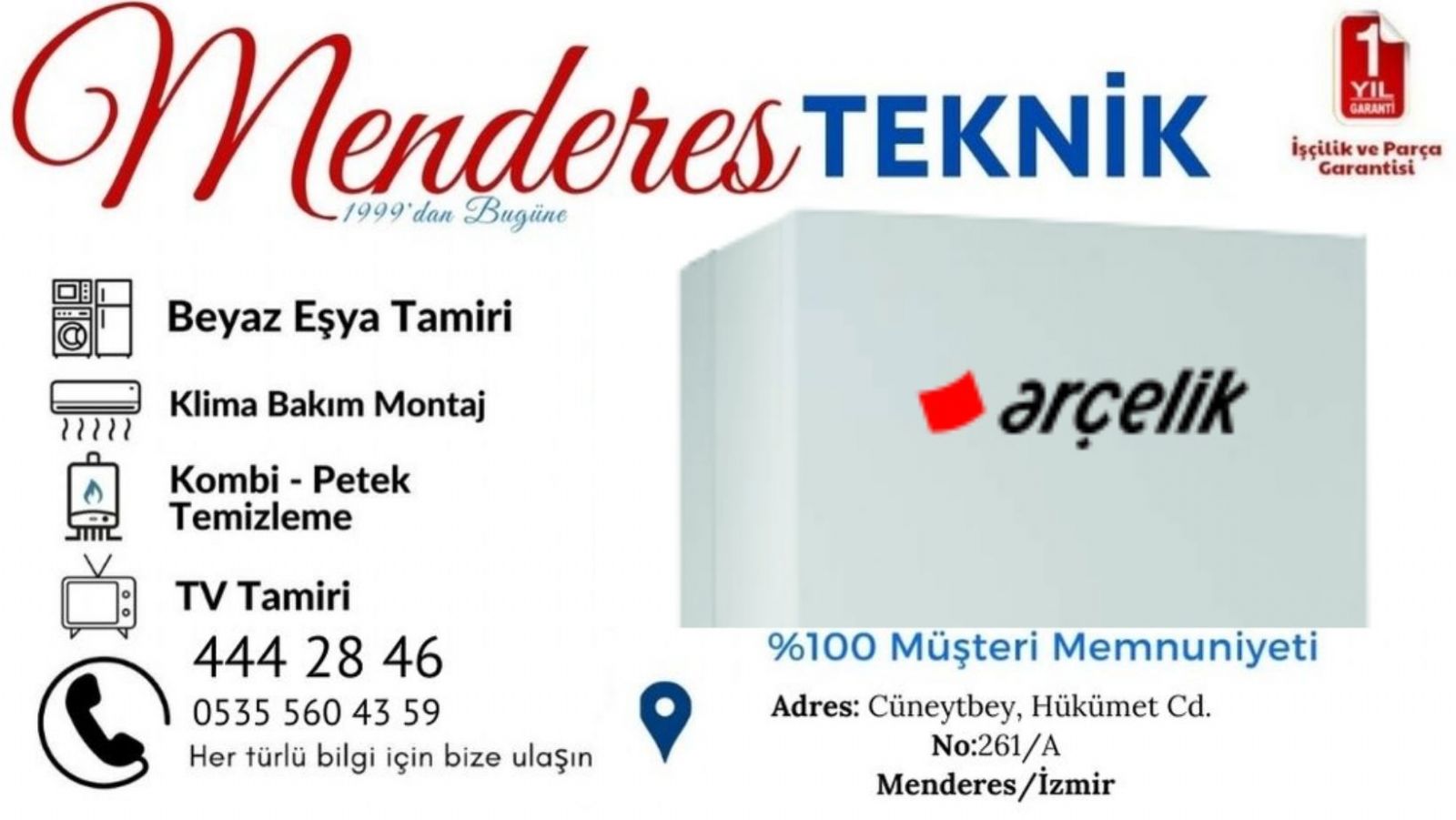 Menderes Arçelik Kombi Servisi