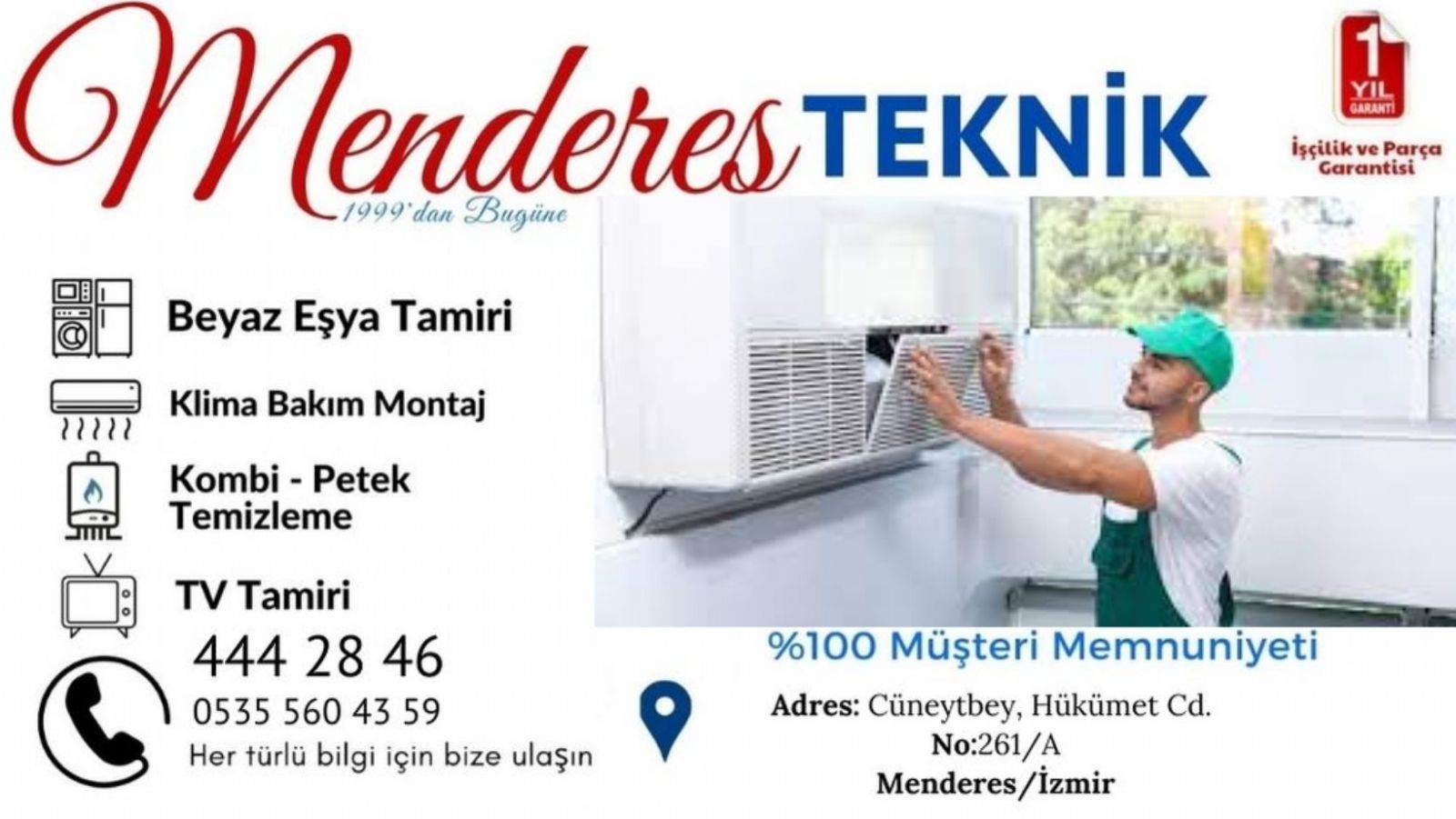 Menderes demirdöküm Klima Servisi